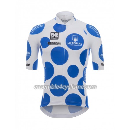 Maillot Cyclisme à pois bleus 2018 Tour d'Espagne